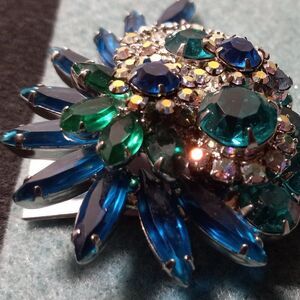 Vintage Juliana Unsigned Brooch/Earrings Set Granny Chic Grandmacore Man Brooch